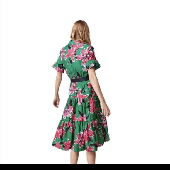 ✨2xHP✨Zara Floral Belted V-neck midi dress - Picture 13 of 14
